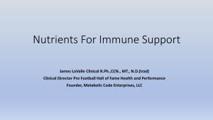Nutrients for Immune Support