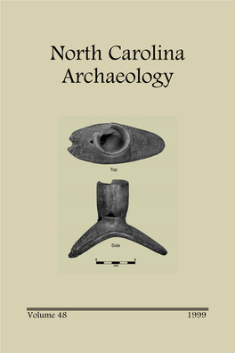 North Carolina Archaeology, Vol. 48