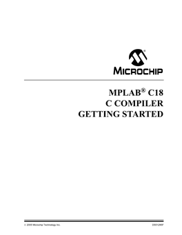 Mplab C18 C Compiler Getting Started