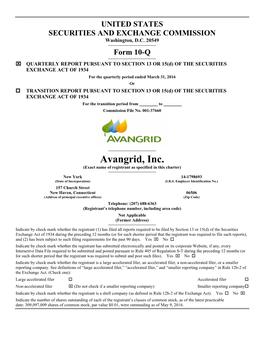 Avangrid, Inc. (Exact Name of Registrant As Specified in This Charter)