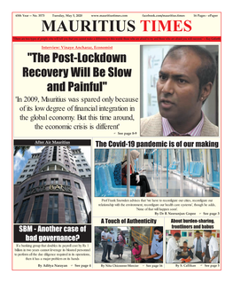 History Mauritius Times