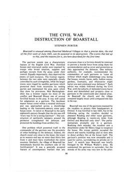 The Civil War Destruction of Boarstall