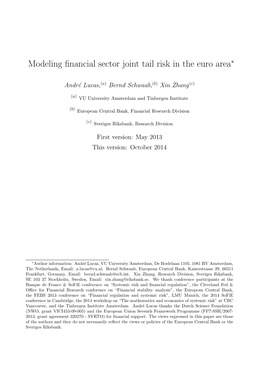Modeling Financial Sector Joint Tail Risk in the Euro Area