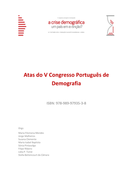 Atas Do V Congresso Português De Demografia