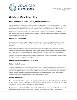 Guide to Male Infertility