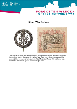 Silver War Badges