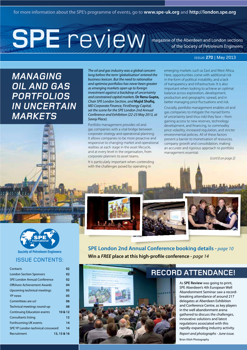 SPE Review Magazine of the Aberdeen and London Sections