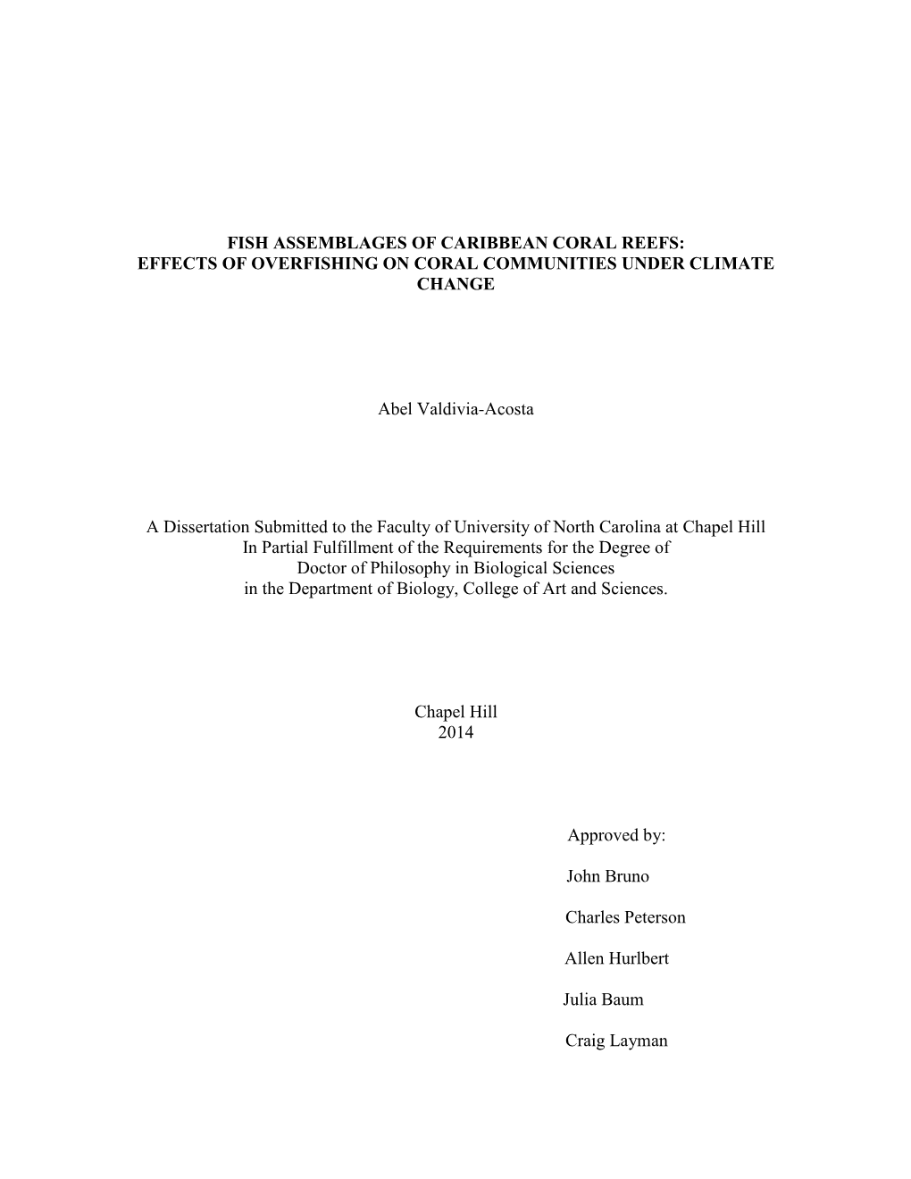 Fish Assemblages of Caribbean Coral Reefs: Effects of Overfishing on Coral Communities Under Climate Change