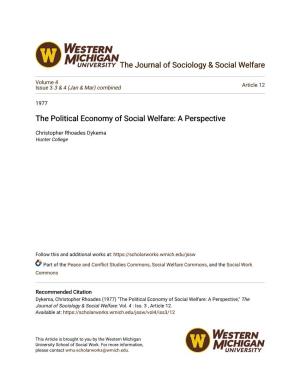 The Political Economy of Social Welfare: a Perspective