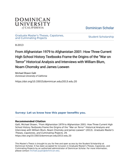 From Afghanistan 1979 to Afghanistan 2001