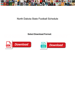 North Dakota State Football Schedule
