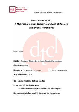 A Multimodal Critical Discourse Analysis of Music in Audiovisual