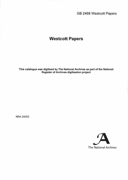 Gb2468 Westcott Papers