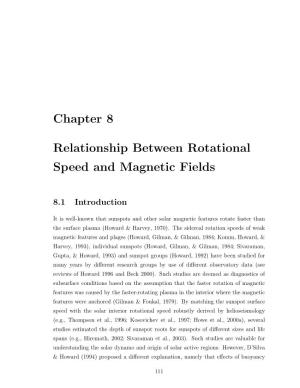 Chapter 8 Relationship Between Rotational Speed and Magnetic