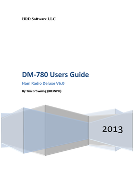 DM-780 Users Guide Ham Radio Deluxe V6.0