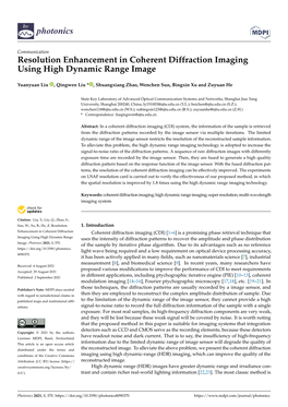 Resolution Enhancement in Coherent Diffraction Imaging Using High Dynamic Range Image