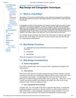 Map Design and Cartographic Techniques - Wadembere