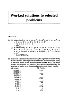 Worked Solutions to Selected Problems