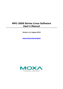 MPC-2000 Linux Software User's Manual