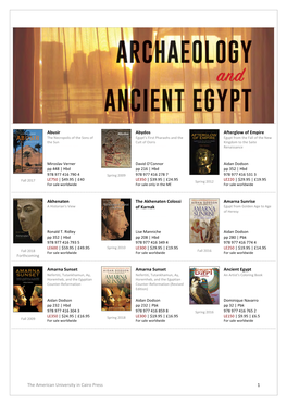 The American University in Cairo Press 1 Abusir Abydos Afterglow Of