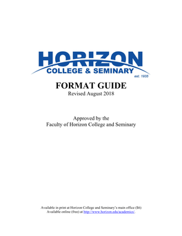 Horizon-Format-Guide