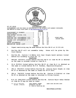 07.07.2015 Mediation Cause List