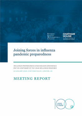 Joining Forces in Influenza Pandemic Preparedness
