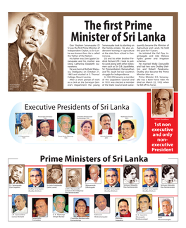 The First Prime Minister of Sri Lanka