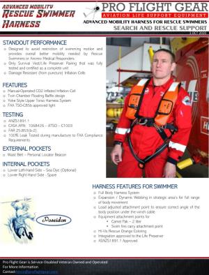 Poseidon Rescue Swimmer Harness Flyer