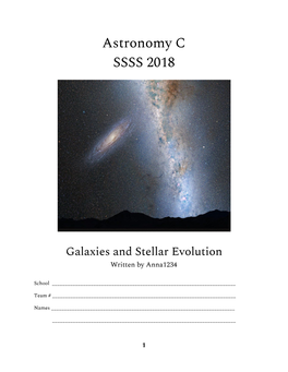 Astronomy C SSSS 2018