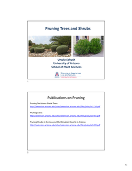 Pruning Trees and Shrubs-2