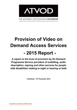 Provision of VOD Access Services