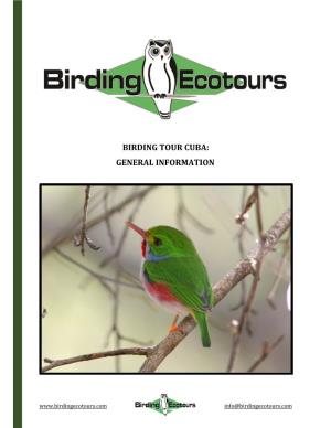Birding Tour Cuba: General Information