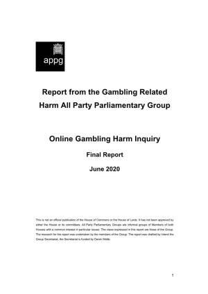 Online Gambling Harm Inquiry
