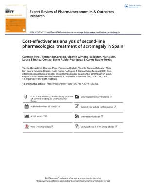 Cost-Effectiveness Analysis of Second-Line Pharmacological Treatment of Acromegaly in Spain