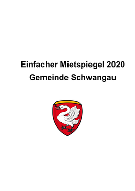 Einfacher Mietspiegel 2020 Gemeinde Schwangau