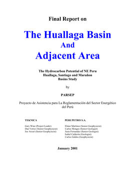 The Huallaga Basin Adjacent Area