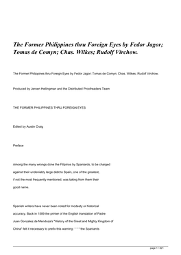 Download the Former Philippines Thru Foreign Eyes