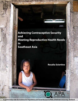 Achieving Contraceptive Security and Meeting Reproductive Health Needs in Southeast Asia