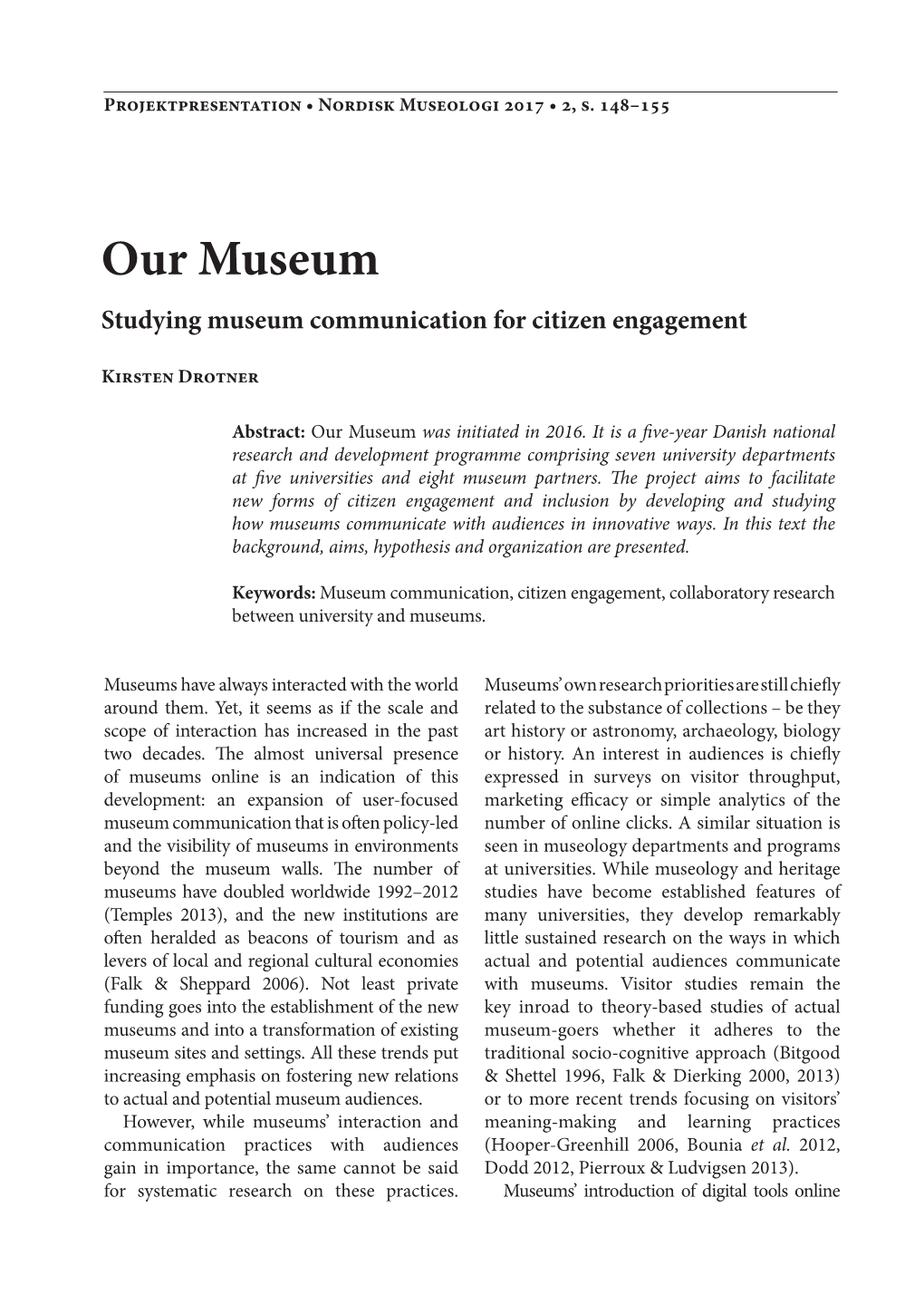 Studying Museum Communication for Citizen Engagement