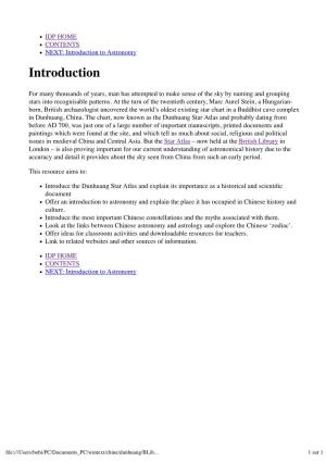Introduction to Astronomy Introduction