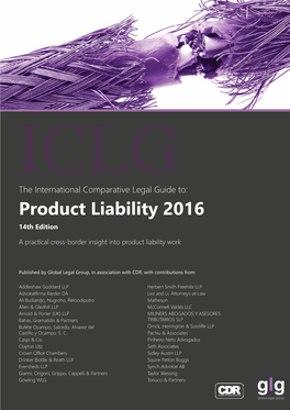 Product Liability 2016 14Th Edition