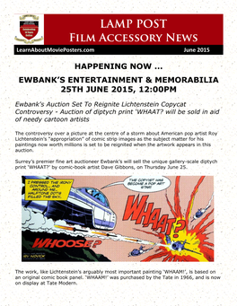 Happening Now ... Ewbank's Entertainment & Memorabilia 25Th June 2015, 12:00Pm