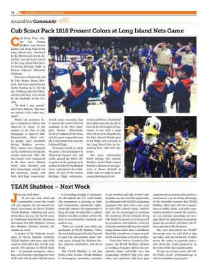Cub Scout Pack 1818 Present Colors at Long Island Nets Game TEAM