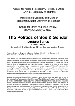 The Politics of Sex & Gender