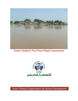 District Sialkot's Post Flood Rapid Assessment