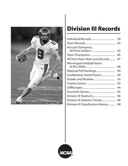 Division III Records