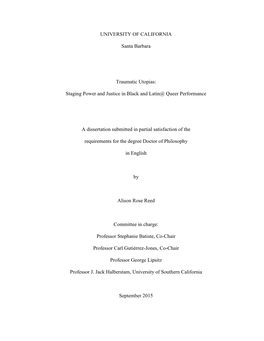 UC Santa Barbara Dissertation Template