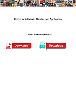 United Artist Movie Theater Job Application