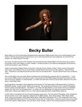 2019 Becky Buller